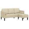 2 Piece Sofa Set with Cushions Cream Fabric