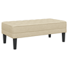 2 Piece Sofa Set with Cushions Cream Fabric