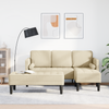 2 Piece Sofa Set with Cushions Cream Fabric