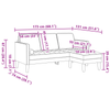 2 Piece Sofa Set with Cushions Cream Fabric