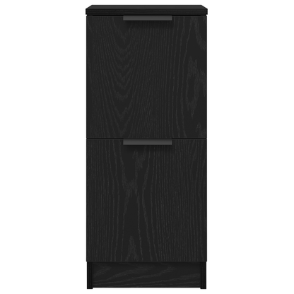 Sideboard 3 pcs Black Oak Engineered Wood