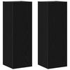 12 Piece TV Cabinet Set Wall-mounted Black Oak Engineered Wood