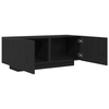 Bedside Cabinet Black Oak cm Engineered wood
