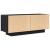 Bedside Cabinet Black Oak cm Engineered wood