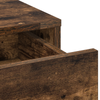 2 Piece Dressing Table Set with LED Smoked Oak Engineered Wood