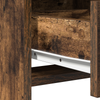 2 Piece Dressing Table Set with LED Smoked Oak Engineered Wood