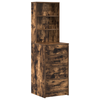 2 Piece Dressing Table Set with LED Smoked Oak Engineered Wood