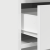 2 Piece Dressing Table Set with LED White Engineered Wood