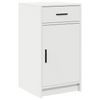 2 Piece Dressing Table Set with LED White Engineered Wood