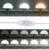 2-Piece Dressing Table Set with LED in Concrete Grey Made from Engineered Wood