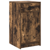 2 Piece Dressing Table Set with LED Smoked Oak Engineered Wood