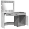 2-Piece Dressing Table Set with LED - Grey Sonoma Engineered Wood