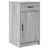 2-Piece Dressing Table Set with LED - Grey Sonoma Engineered Wood