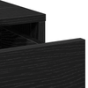 2 Piece Dressing Table Set with LED Black Engineered Wood