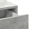 2-Piece Dressing Table Set with LED in Concrete Grey Engineered Wood