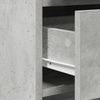 2-Piece Dressing Table Set with LED in Concrete Grey Engineered Wood