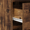 2 Piece Dressing Table Set with LED in Smoked Oak Engineered Wood