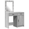 2-Piece Dressing Table Set with LED in Grey Sonoma Engineered Wood