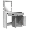 2-Piece Dressing Table Set with LED in Grey Sonoma Engineered Wood