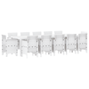 13 Piece Garden Dining Set White Poly Rattan