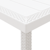 13 Piece Garden Dining Set with Cushions White Poly Rattan