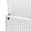 13 Piece Garden Dining Set with Cushions White Poly Rattan
