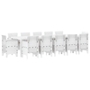 13 Piece Garden Dining Set with Cushions White Poly Rattan