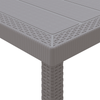 13 Piece Garden Dining Set with Cushions Light Grey Poly Rattan