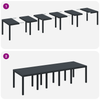 11 Piece Garden Dining Set with Cushions Anthracite Poly Rattan