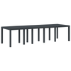 11 Piece Garden Dining Set with Cushions Anthracite Poly Rattan