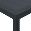 11 Piece Garden Dining Set with Cushions Anthracite Poly Rattan