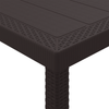 11 Piece Garden Dining Set with Cushions Brown Poly Rattan
