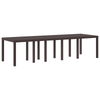 11 Piece Garden Dining Set with Cushions Brown Poly Rattan