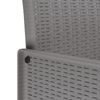 11 Piece Garden Dining Set Light Grey Poly Rattan