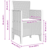 11 Piece Garden Dining Set Light Grey Poly Rattan