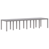 13 Piece Garden Dining Set Light Grey Poly Rattan