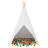 Children Teepee Tent with Bag Peach & Playballs Skin White