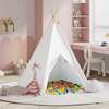 Children Teepee Tent with Bag Peach & Playballs Skin White