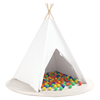 Children Teepee Tent with Bag Peach & Playballs Skin White