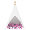 Children Teepee Tent with Bag Peach & Playballs Skin White