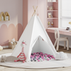 Children Teepee Tent with Bag Peach & Playballs Skin White