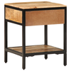 Bedside Cabinet 40x35x50 cm Solid Wood Rough Mango