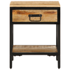 Bedside Cabinet 40x35x50 cm Solid Wood Rough Mango