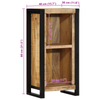 Bedside Cabinet 40x30x80 cm Solid Wood Rough Mango