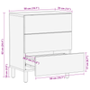 Bedside Cabinet 50x33x62 cm Solid Wood Acacia