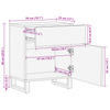 Bedside Cabinet 50x33x60 cm – Solid Mango Wood