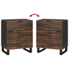 Bedside Cabinet 50x33x60 cm Solid Wood Walnut