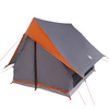 Camping Tent A-Frame 3-Person Grey and Orange Waterproof