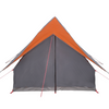 Camping Tent A-Frame 3-Person Grey and Orange Waterproof