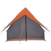 Camping Tent A-Frame 3-Person Grey and Orange Waterproof